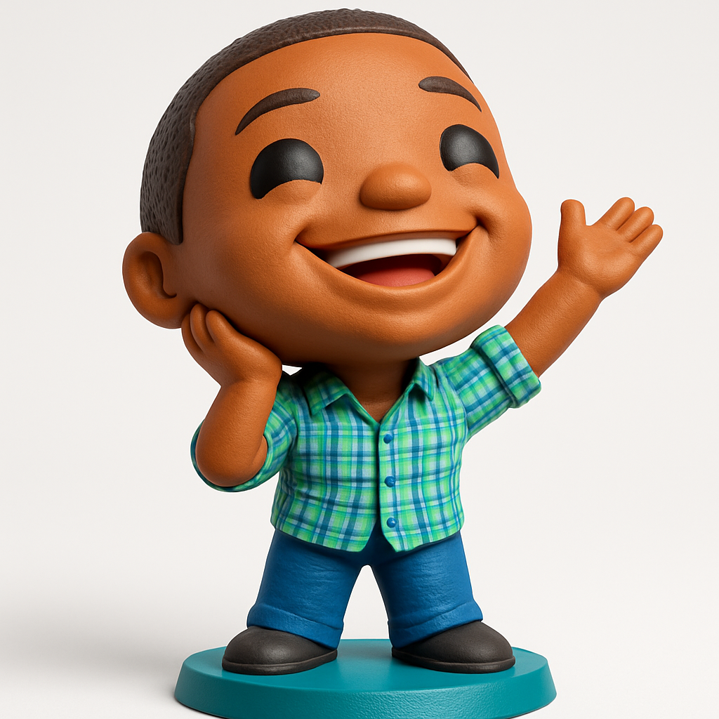 face anatomy 3d model-create 3d face model from photo_Cheerful Waving Boy Figurine for Your Desk