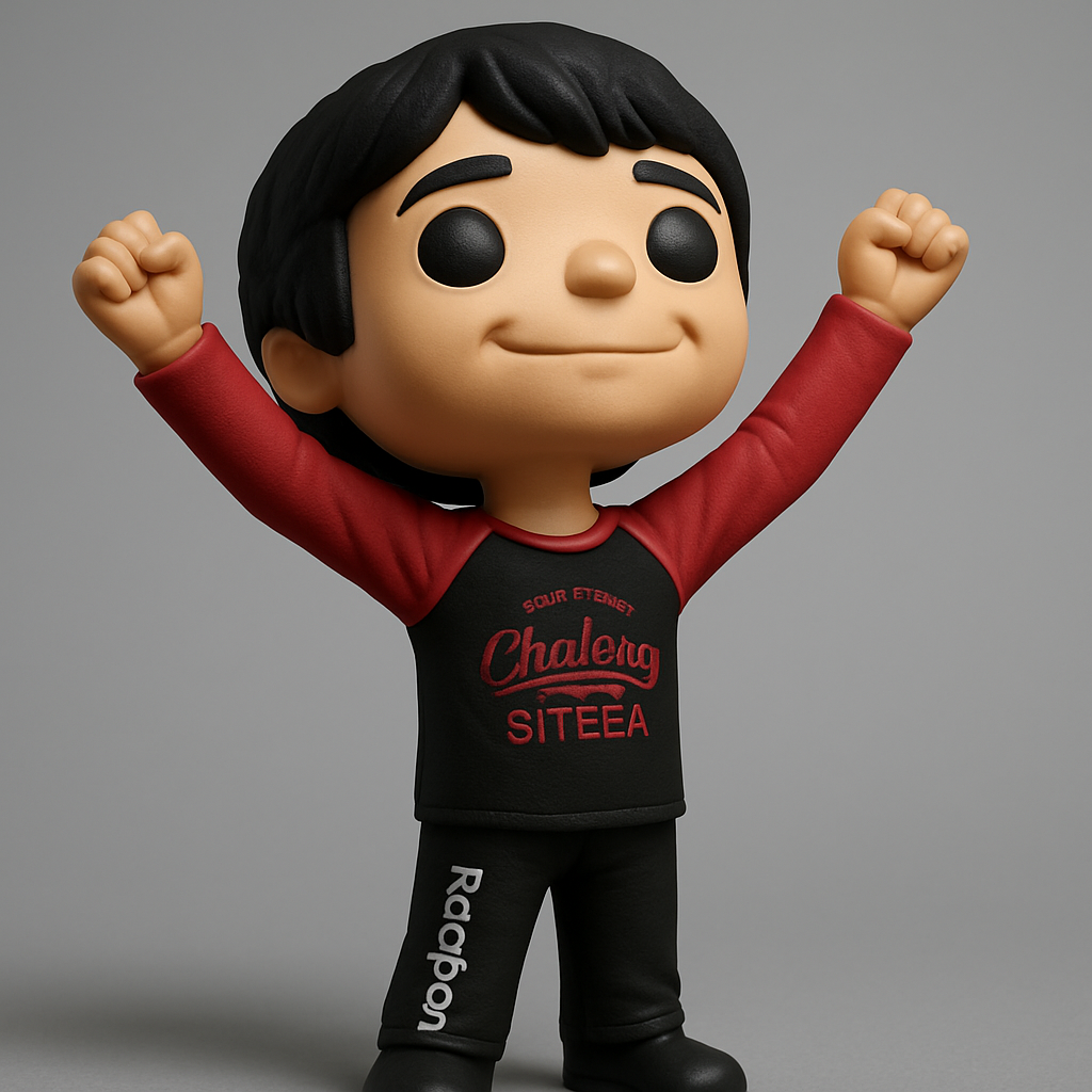 face to 3d model ai-3D portrait printing from photo_Enthusiastic Cheering Character: Your Desk's New Mascot!