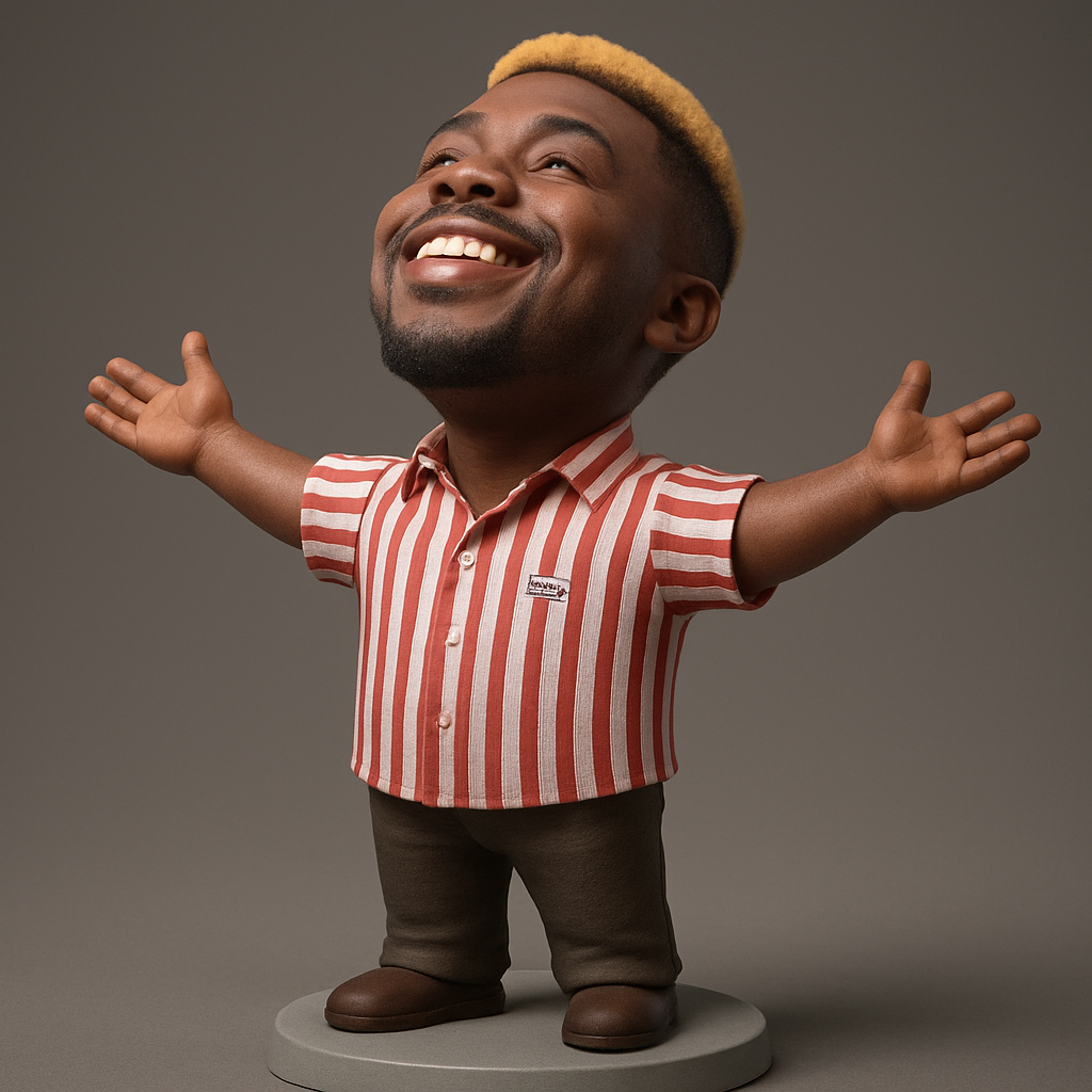 face anatomy 3d model-create 3d face model from photo_Joyful Expressive Man Figurine - Positive Vibes Decor