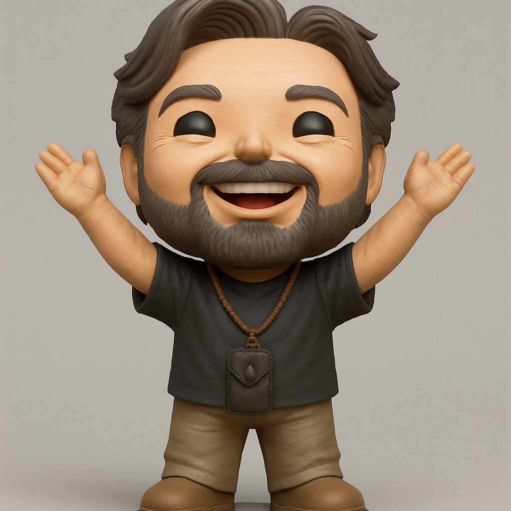 face anatomy 3d model-create 3d face model from photo_Cheerful Bearded Guy Figurine - Your Happy Desk Buddy