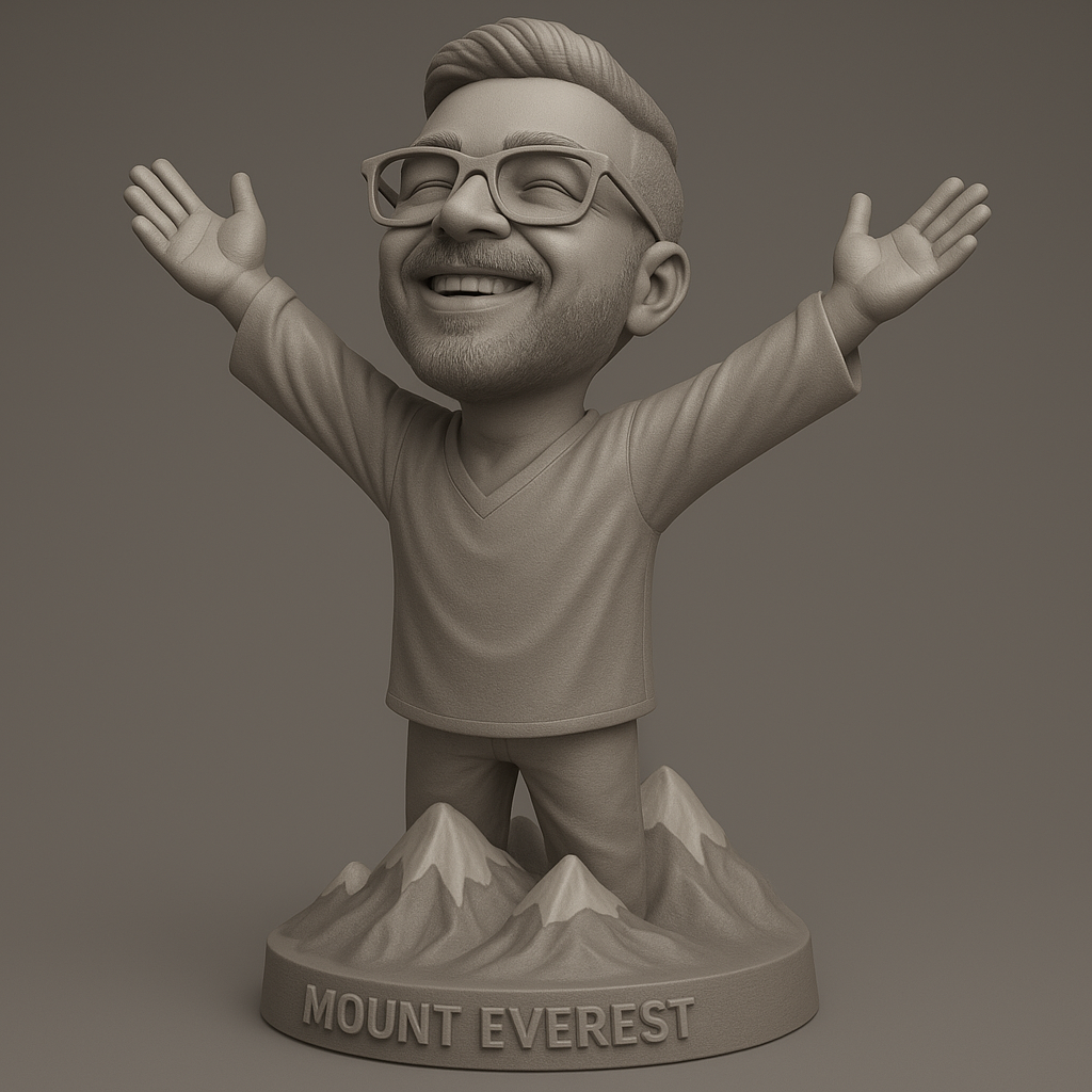 face anatomy 3d model-create 3d face model from photo_Celebrate Achievement: Mount Everest Figurine