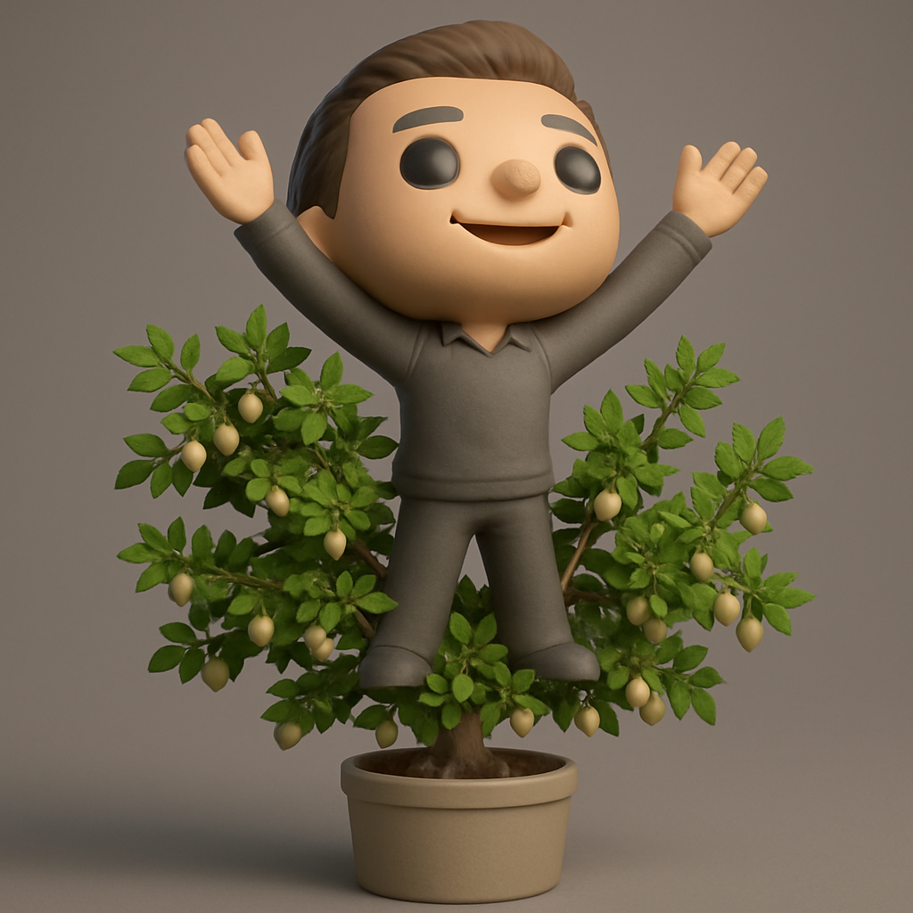 face to 3d model ai-3D portrait printing from photo_Celebration of Growth: Man & Lemon Tree Figurine