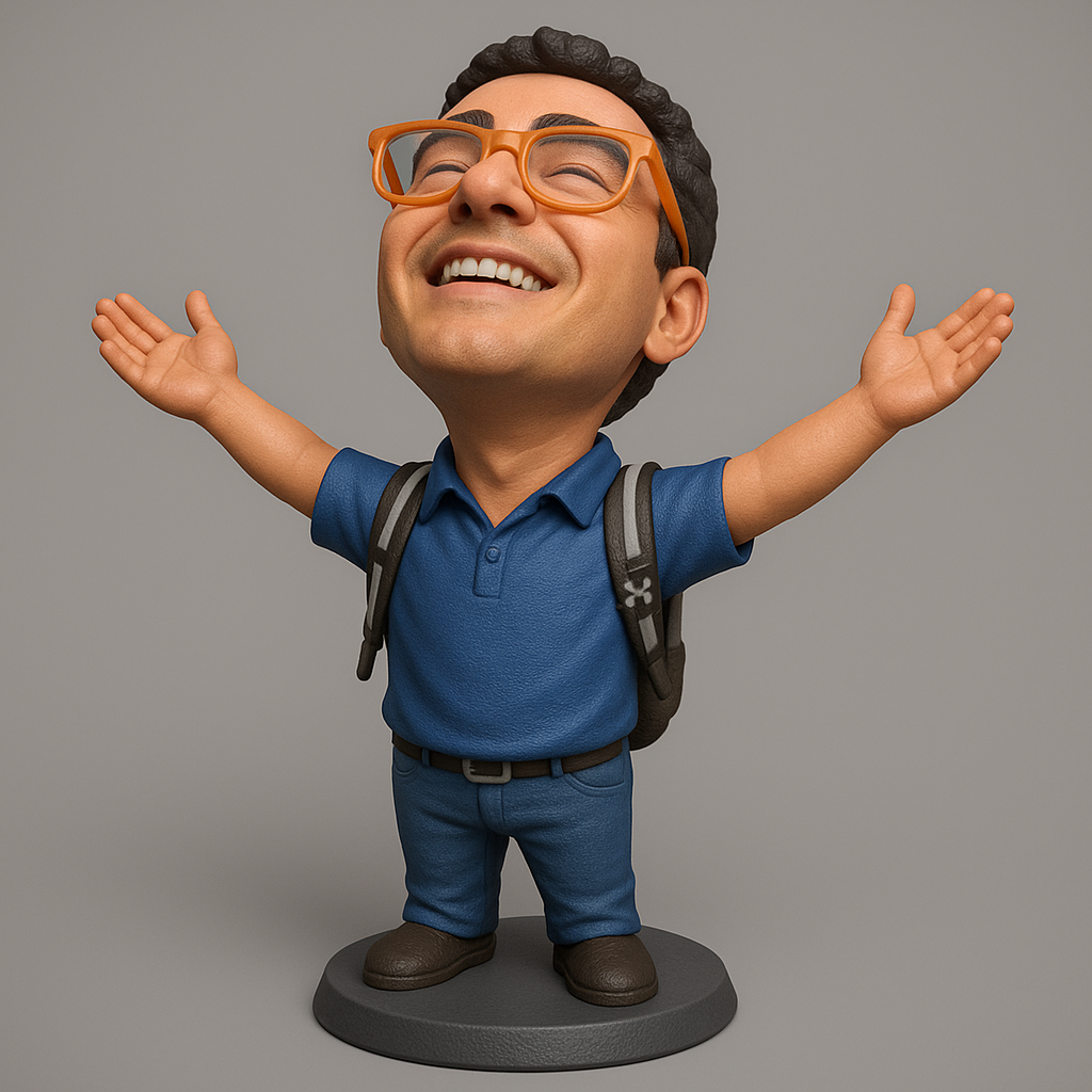 face anatomy 3d model-create 3d face model from photo_Joyful Explorer Figurine