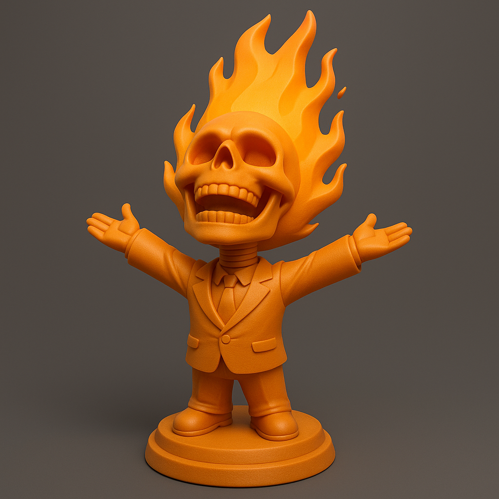 face anatomy 3d model-create 3d face model from photo_Flaming Skull Figurine for Fun Displays