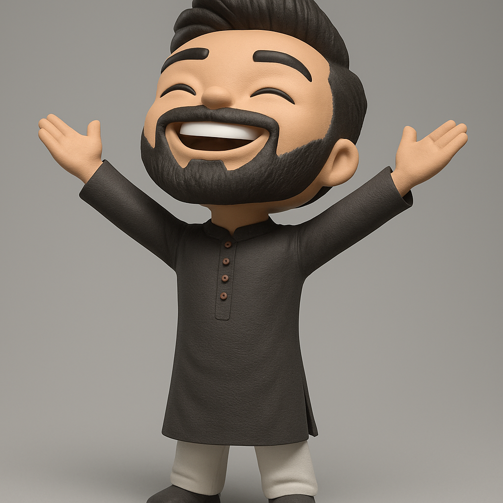 face to 3d model ai-3D portrait printing from photo_Spread Smiles: Expressive Bearded Man Avatar