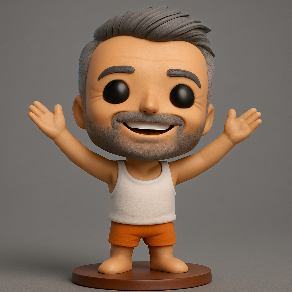 face anatomy 3d model-create 3d face model from photo_Cheerful Waving Desk Buddy 3D Print