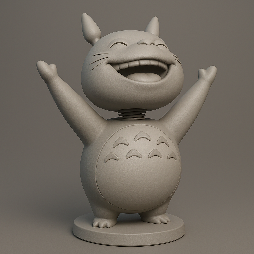 silhouette 3d printer maker-3d portrait printing_Joyful Character Figurine for 3D Printing