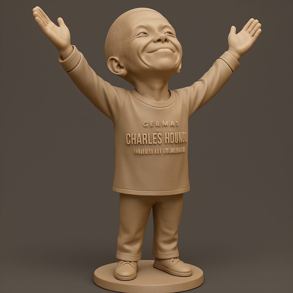 silhouette 3d printer maker-3d portrait printing_Charles Houndo Joyful Statue - Celebrate with Your Hero!