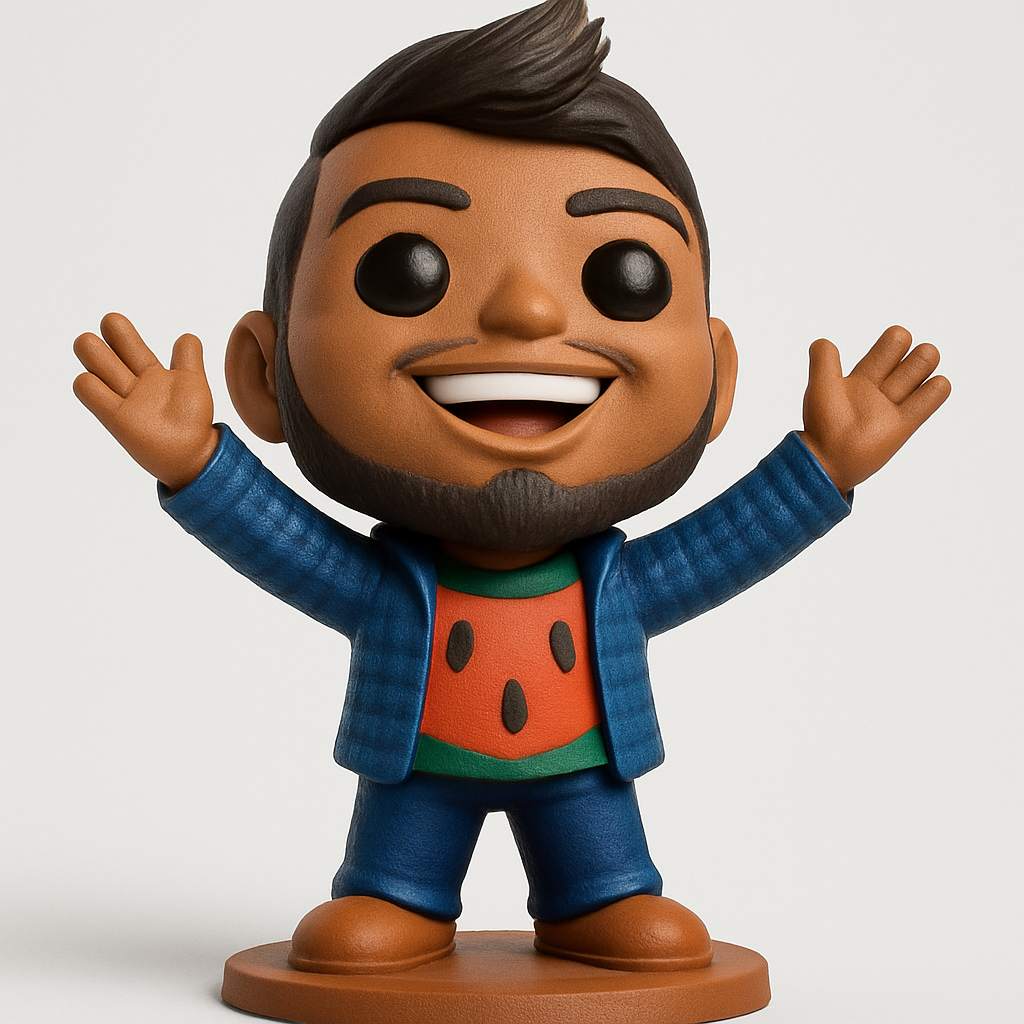 face to 3d model ai-3D portrait printing from photo_Vibrant Chibi Character Figurine - Easy Print