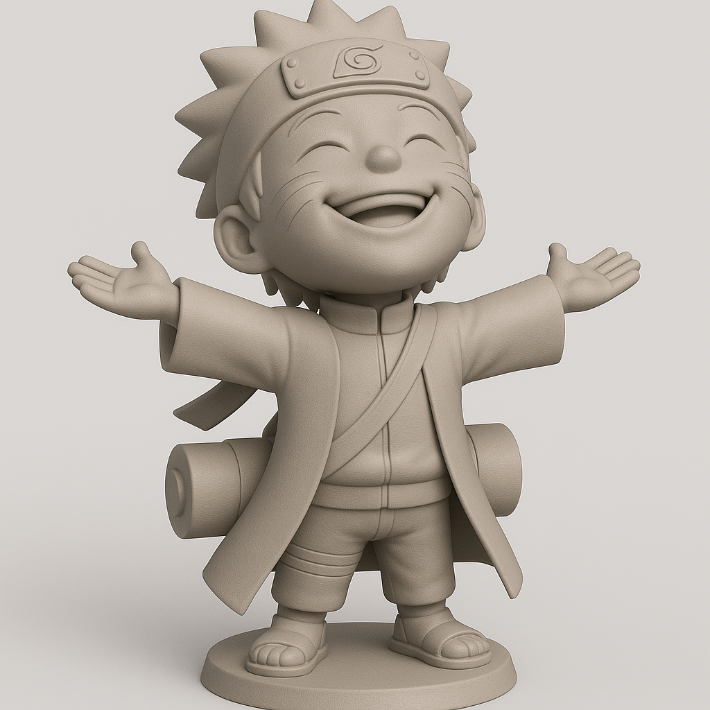 silhouette 3d printer maker-3d portrait printing_ Naruto Uzumaki Character Statue for 3D Printing