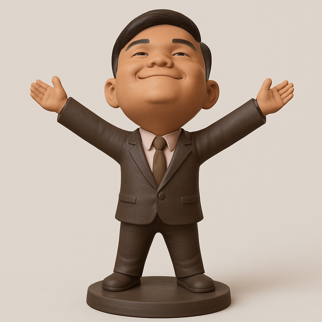 face anatomy 3d model-create 3d face model from photo_Positive Vibes Business Man Figurine - Desktop Success