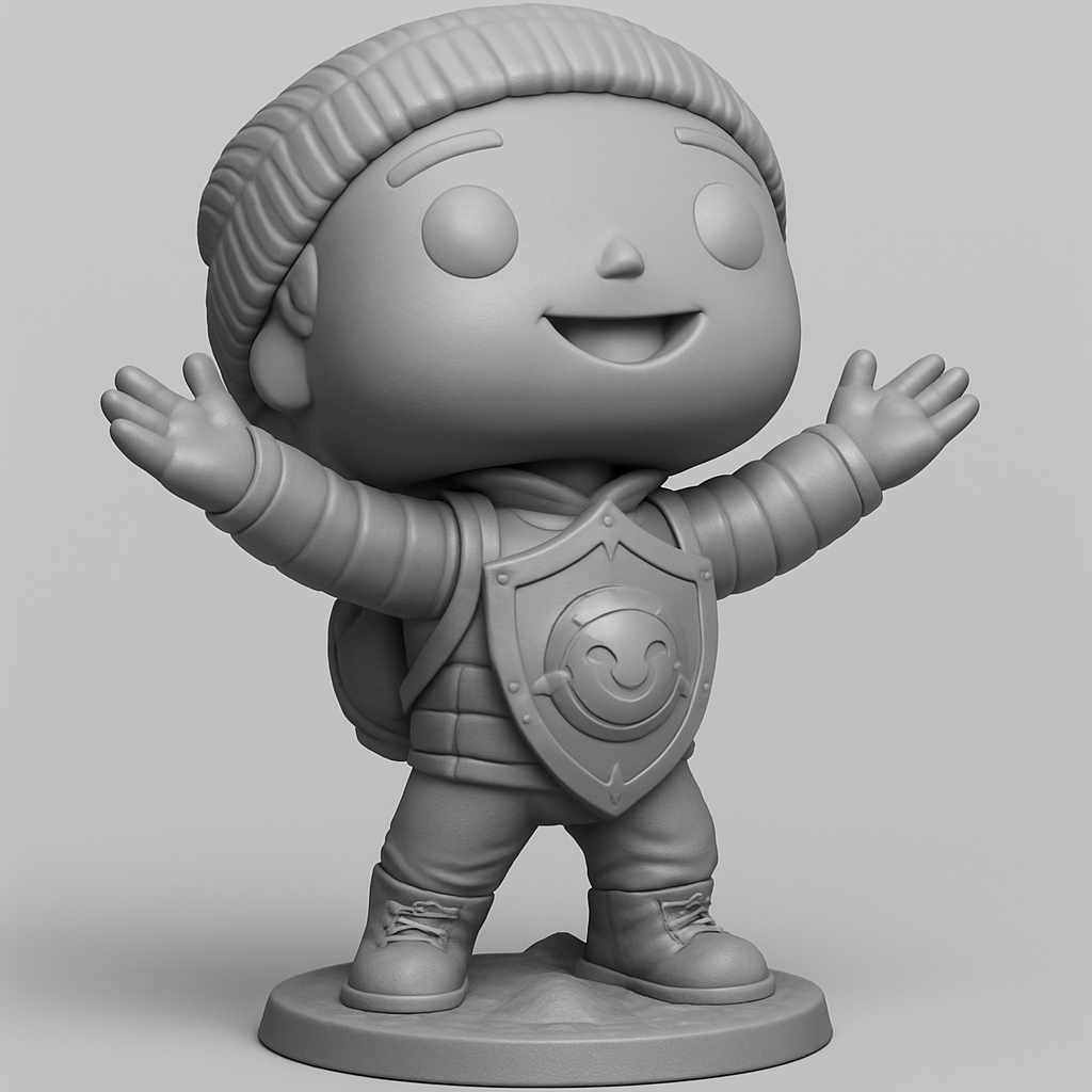 face to 3d model ai-3D portrait printing from photo_Cheerful Adventure Buddy 3D Print - Spread Joy!