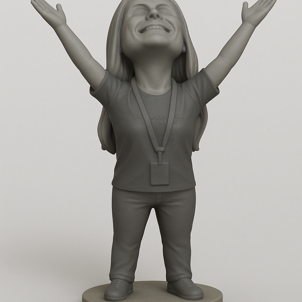 face anatomy 3d model-create 3d face model from photo_Joyful Celebratory Figure for 3D Printing