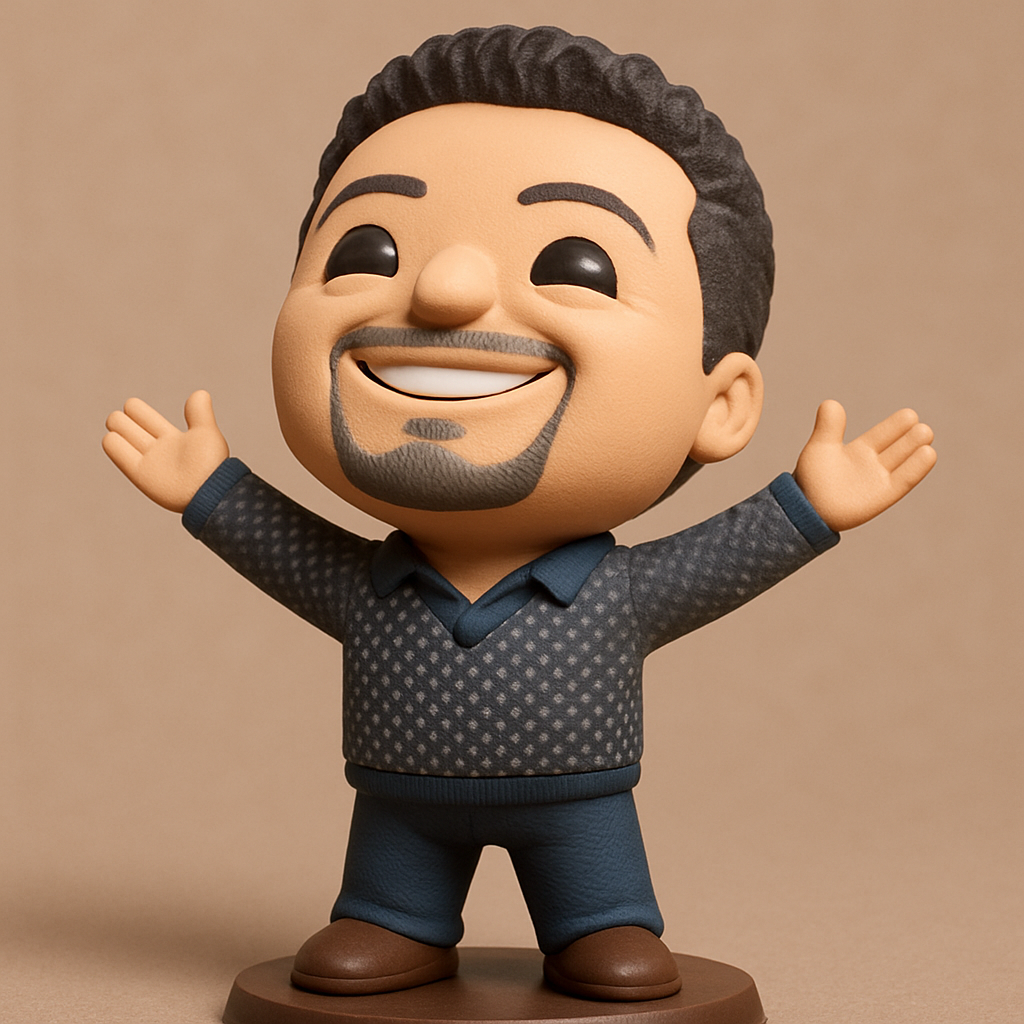 face to 3d model ai-3D portrait printing from photo_Joyful Chibi Character Figurine - Personalized Desk Decor