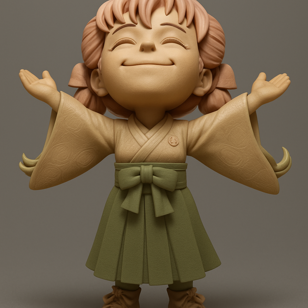 silhouette 3d printer maker-3d portrait printing_Joyful Character Sculpture for 3D Printing