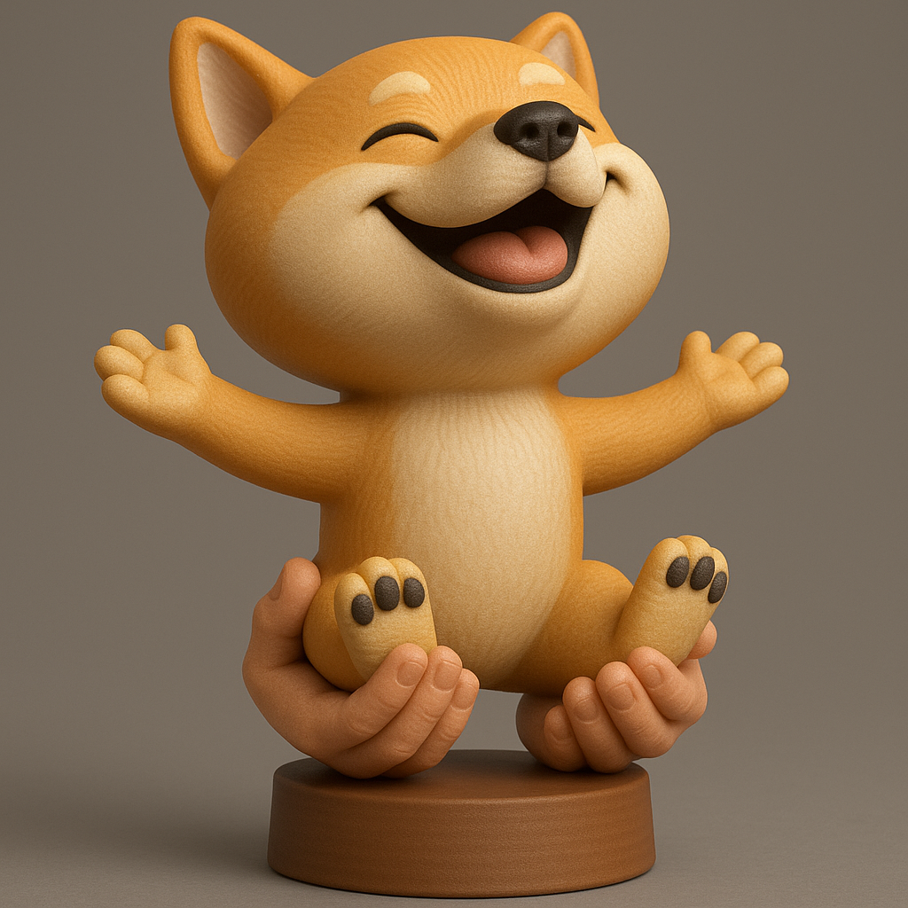 face anatomy 3d model-create 3d face model from photo_Joyful Shiba Inu Figurine