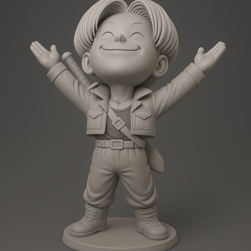 face anatomy 3d model-create 3d face model from photo_Joyful Adventurer Figurine for 3D Printing