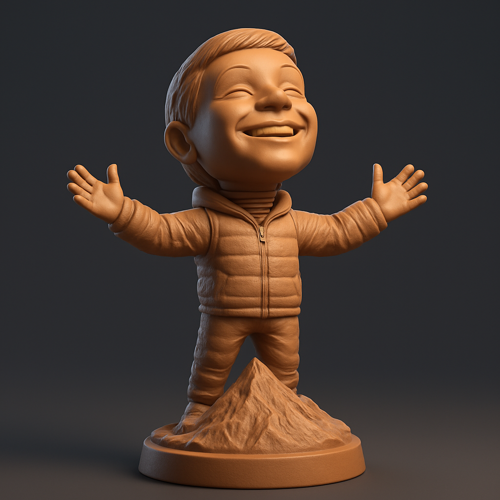face anatomy 3d model-create 3d face model from photo_Spreading Joy: Little Adventurer Figurine
