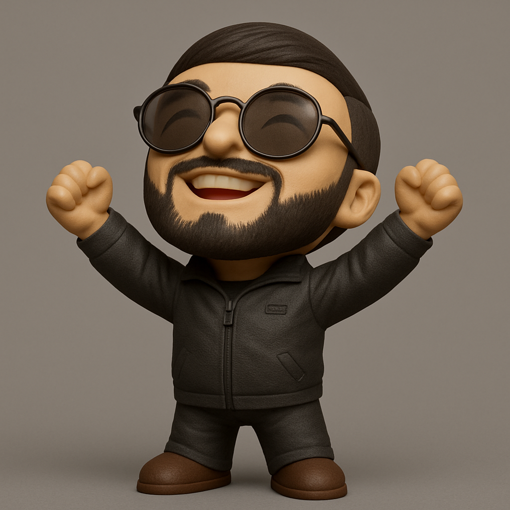 face anatomy 3d model-create 3d face model from photo_Happy Chibi Guy Figure: Celebrate Success & Good Vibes!