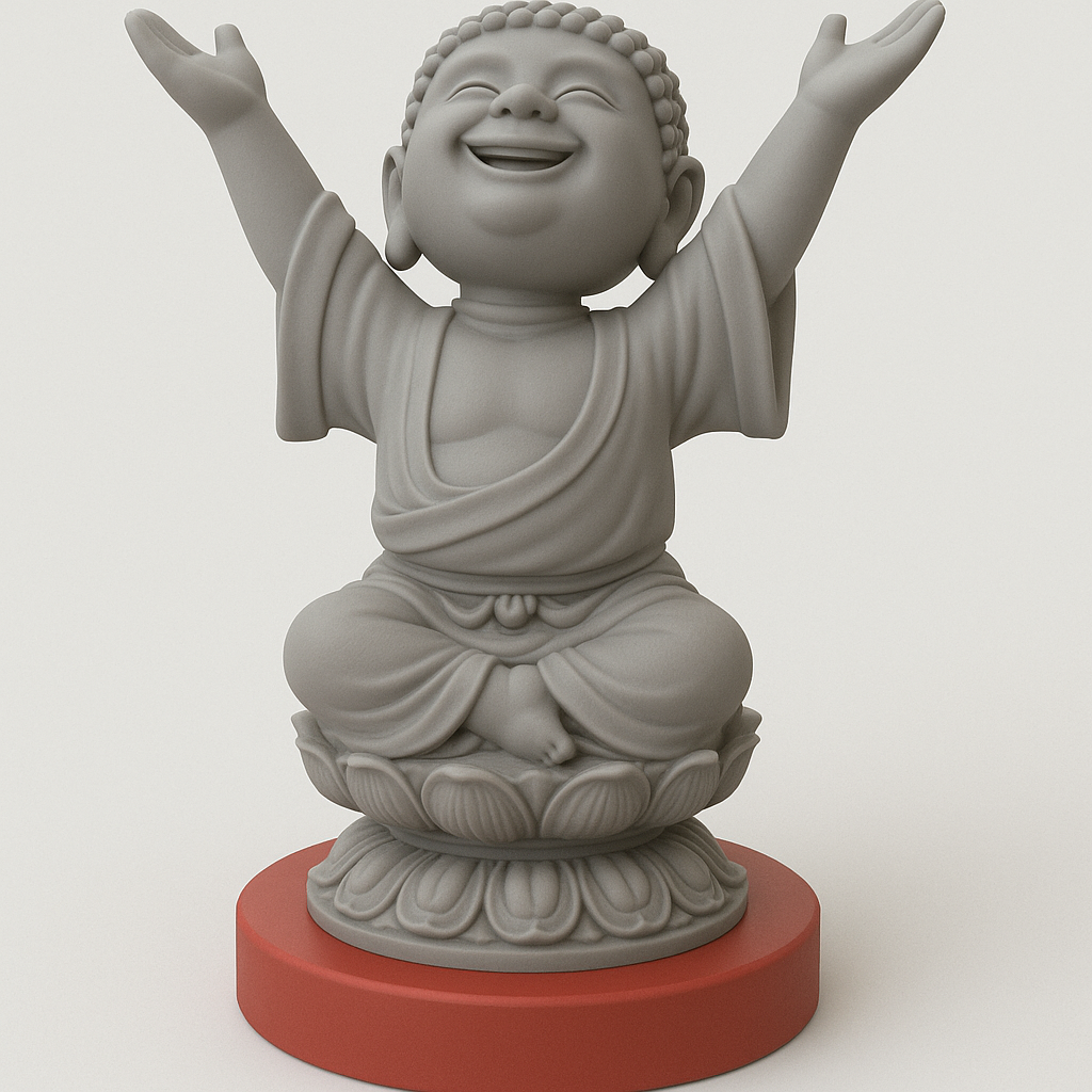 face anatomy 3d model-create 3d face model from photo_Joyful Buddha Figurine for Serenity