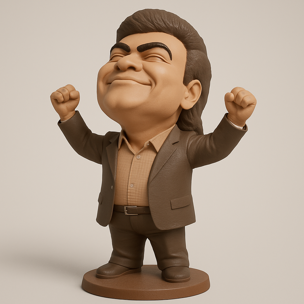 silhouette 3d printer maker-3d portrait printing_Triumphant Victory Figure: Celebrate Every Win!