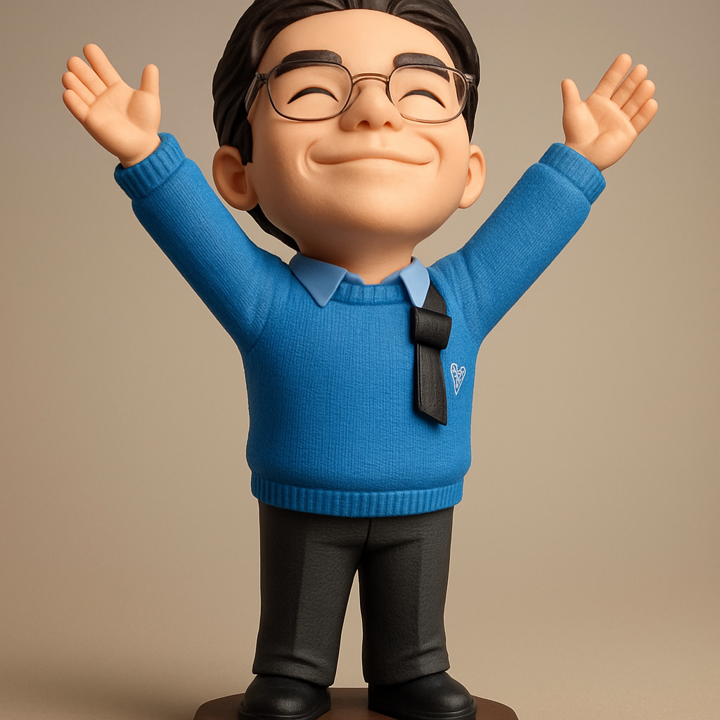 face anatomy 3d model-create 3d face model from photo_Joyful Character Figure for Printing