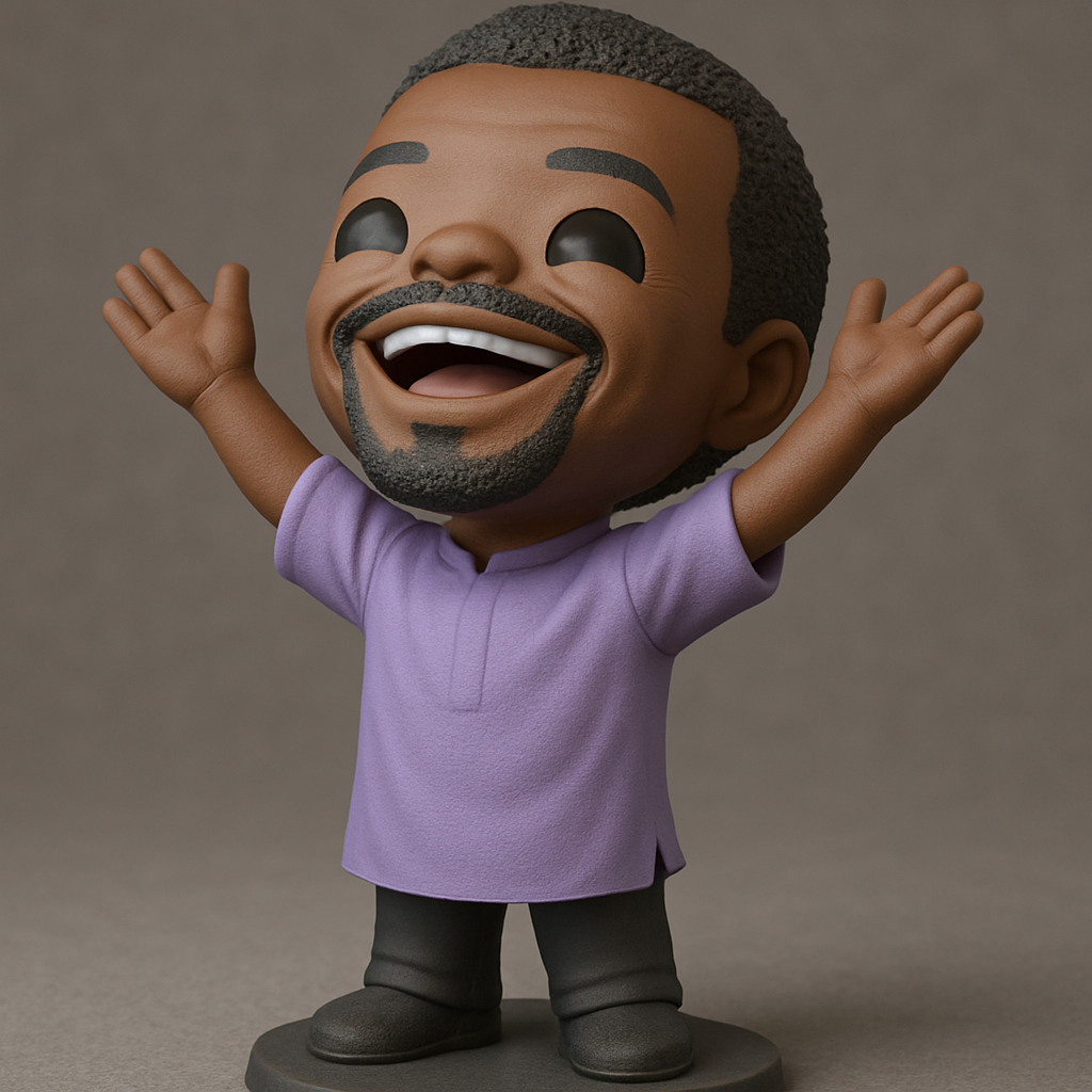 face to 3d model ai-3D portrait printing from photo_Cheer Up! 3D Printable Happy Man Figurine
