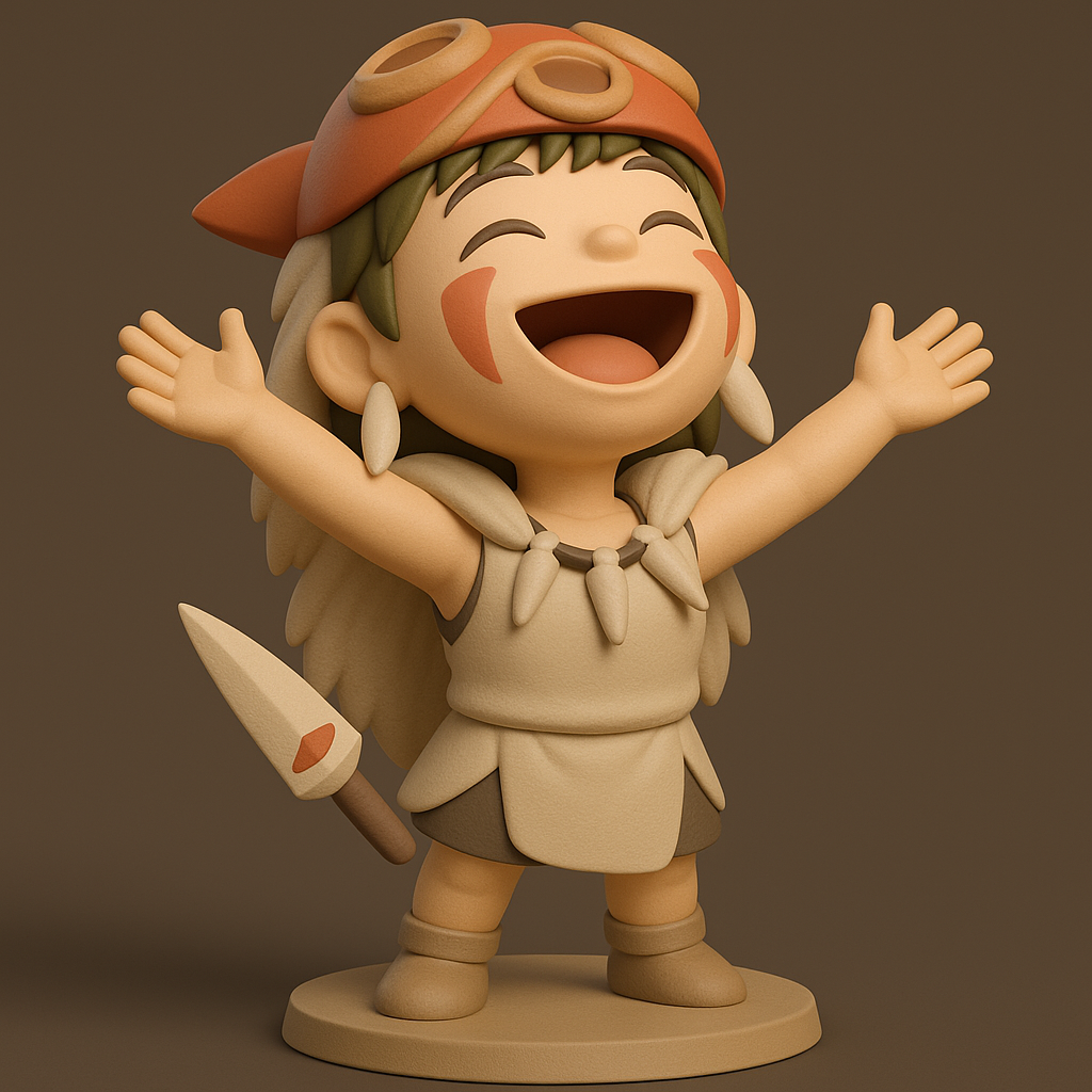 silhouette 3d printer maker-3d portrait printing_Joyful Adventurer Figurine