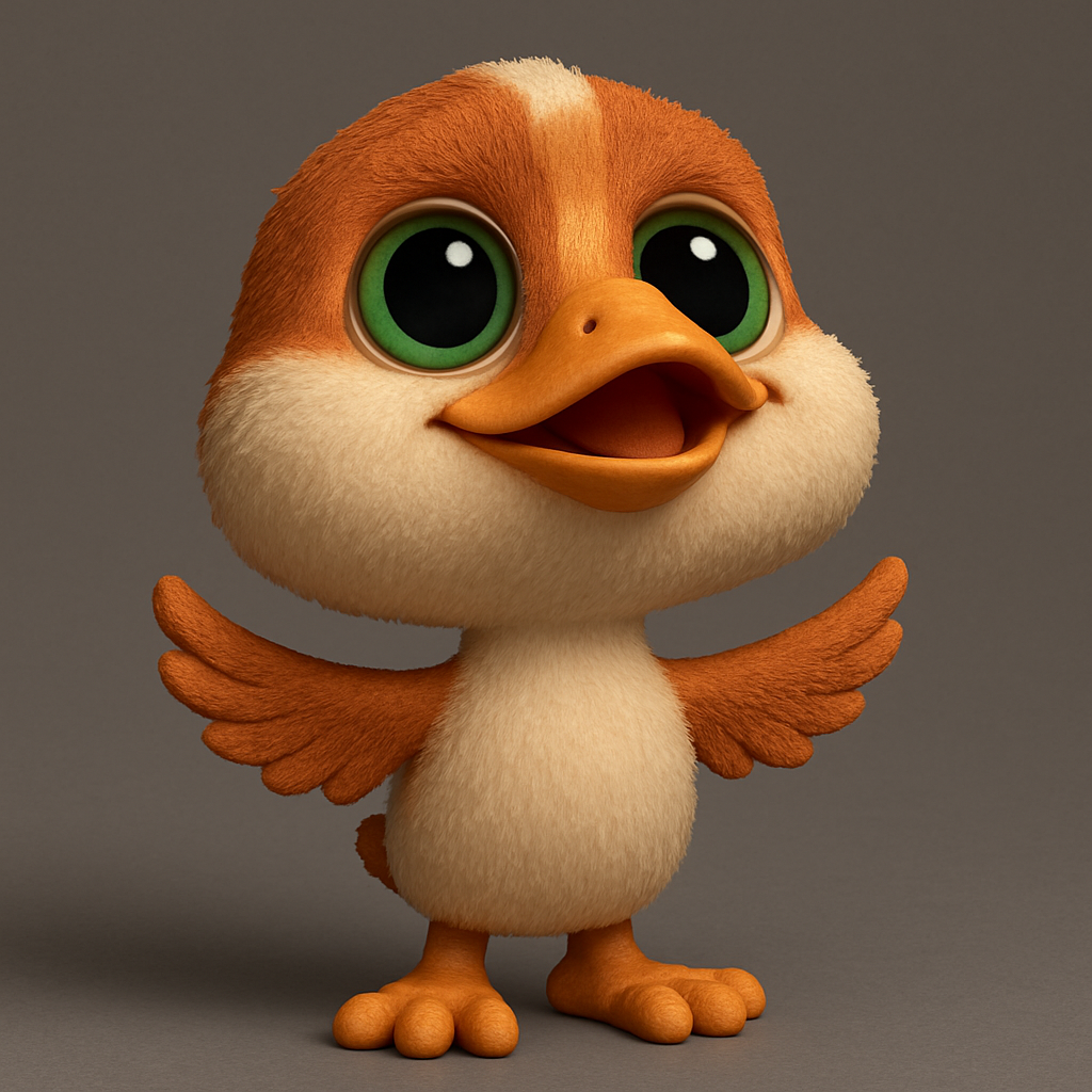 face to 3d model ai-3D portrait printing from photo_Baby Brightbill: Own Happy Fluffy Duckling Friend!