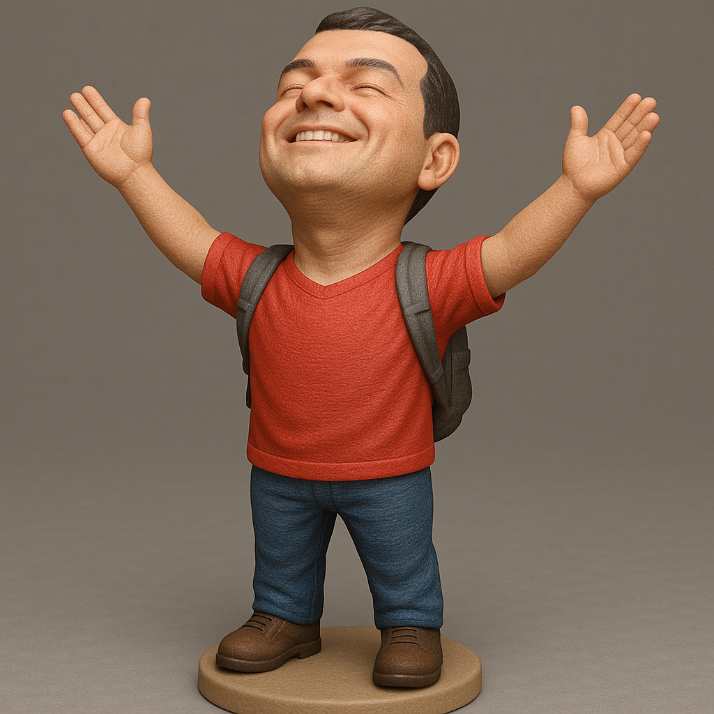 face anatomy 3d model-create 3d face model from photo_Joyful Adventurer Figurine