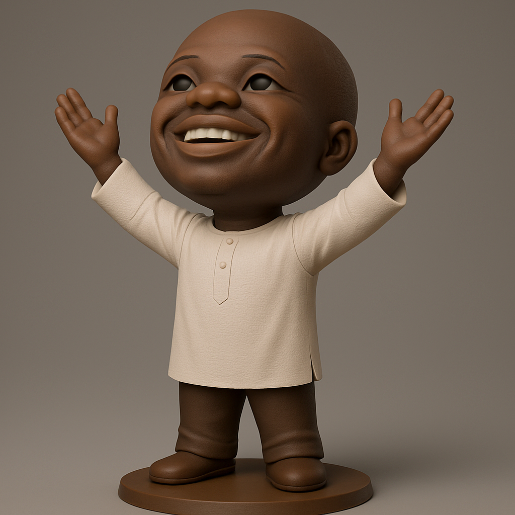 face anatomy 3d model-create 3d face model from photo_Joyful Celebration Figure - Happy Desk Companion 3D Print