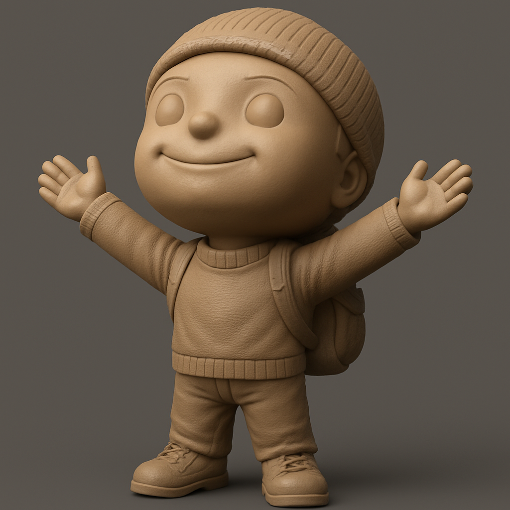 face anatomy 3d model-create 3d face model from photo_Bring Joy Home: Happy Child Explorer Figurine