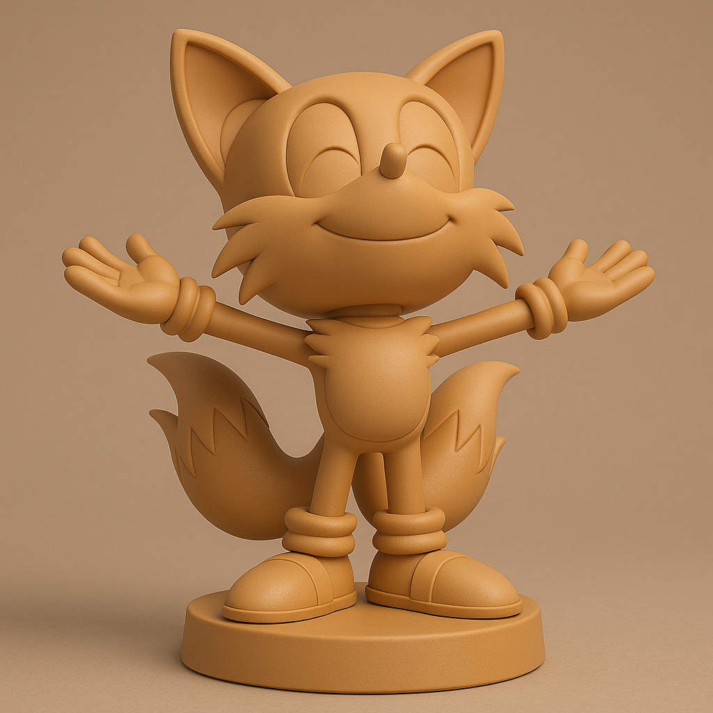 face anatomy 3d model-create 3d face model from photo_Joyful Fox Character Figure for Printing