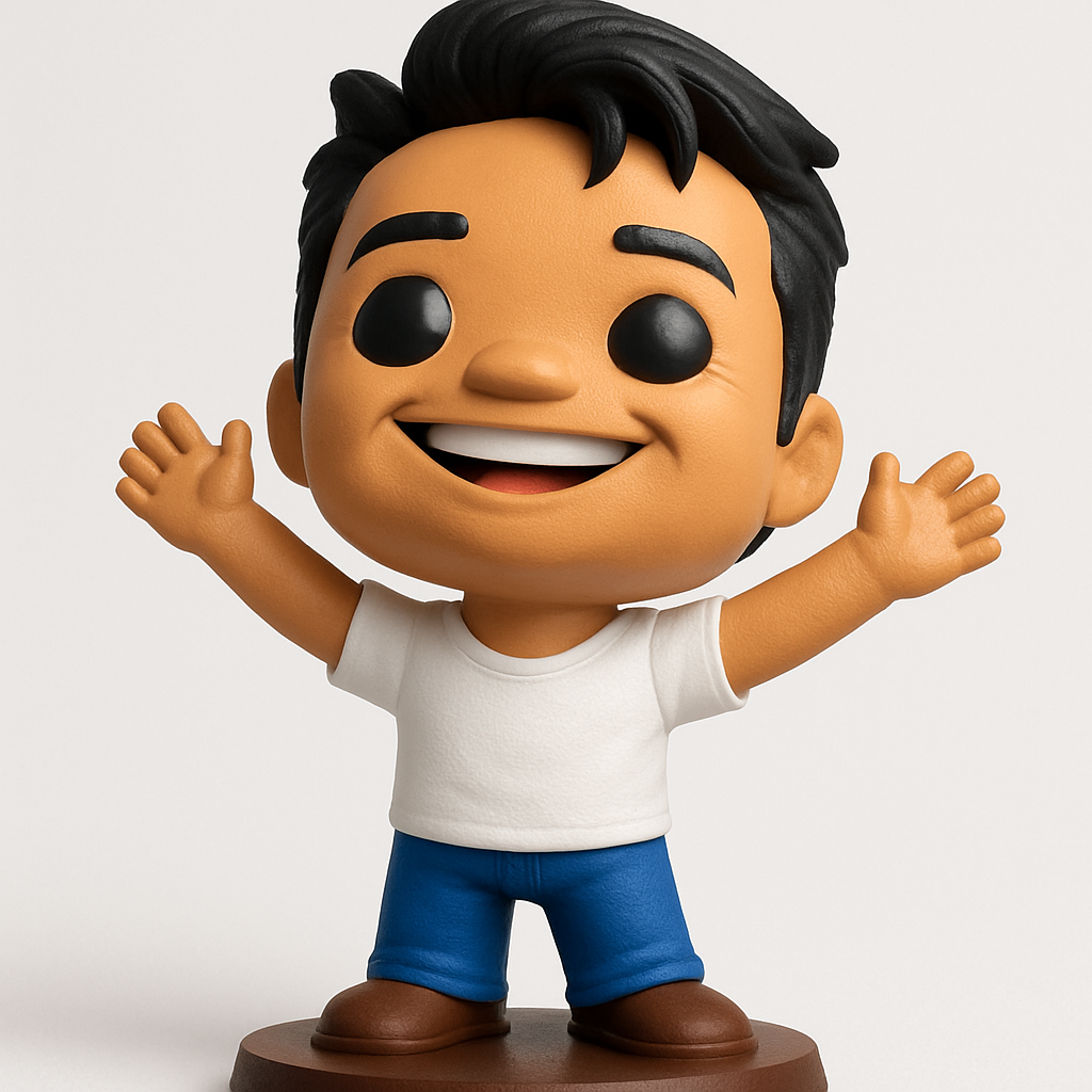 face to 3d model ai-3D portrait printing from photo_Happy Boy Hugging Figurine 3D Print Model