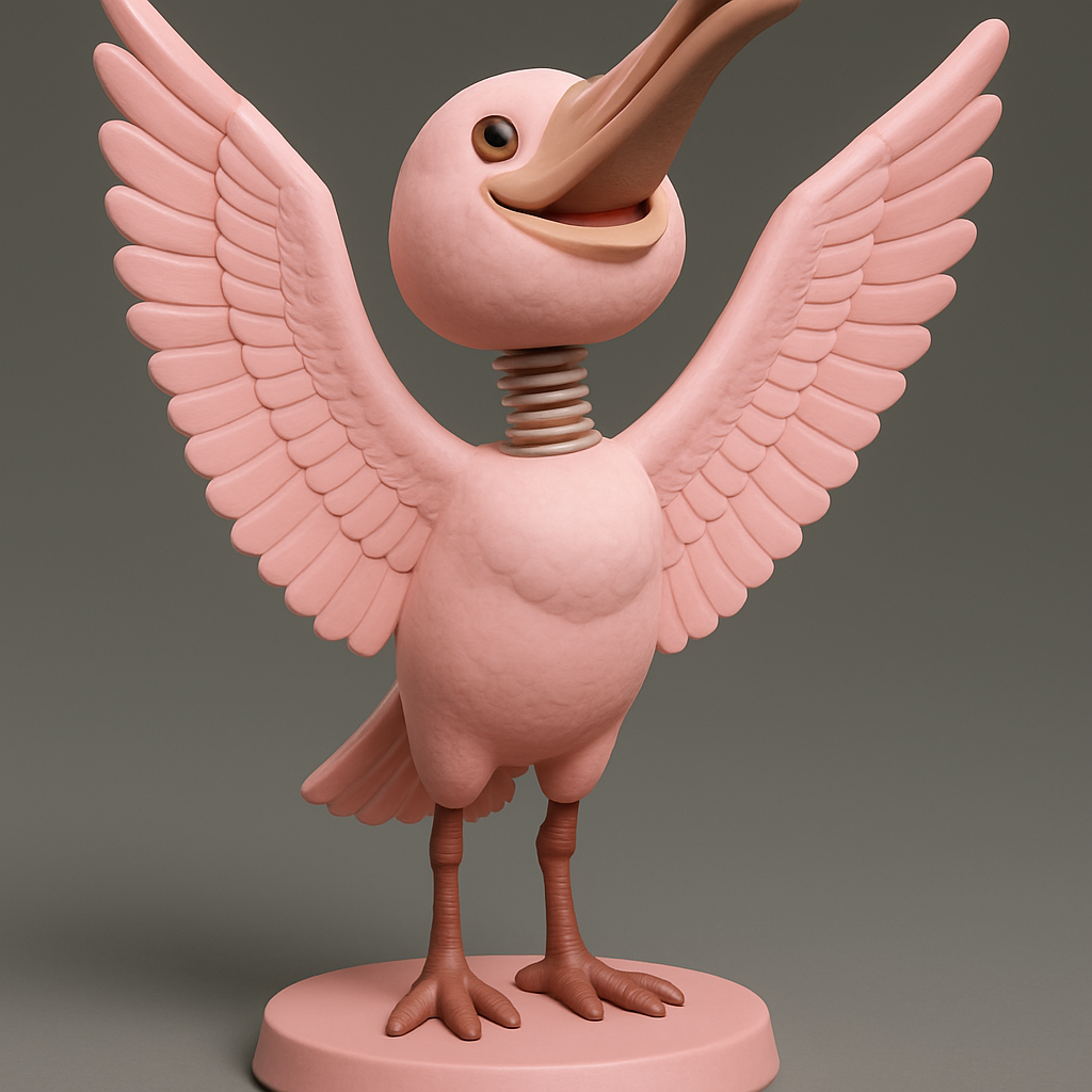 face anatomy 3d model-create 3d face model from photo_Joyful Spring-Neck Bird Desk Companion