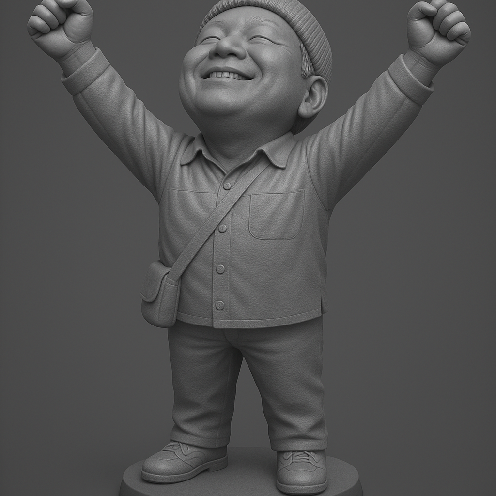 face anatomy 3d model-create 3d face model from photo_Joyful Character Model for 3D Printing