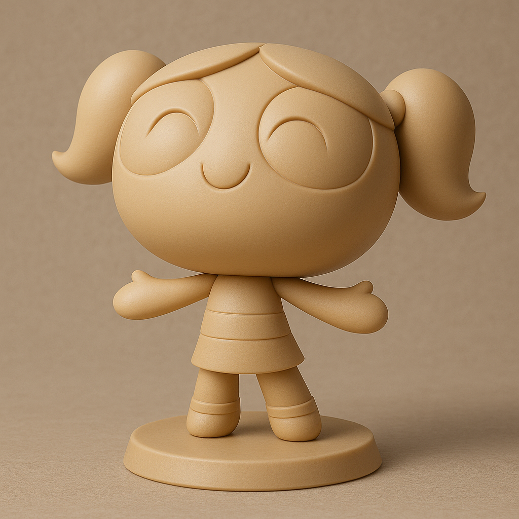 face anatomy 3d model-create 3d face model from photo_Charming Cheerful Character Figurine