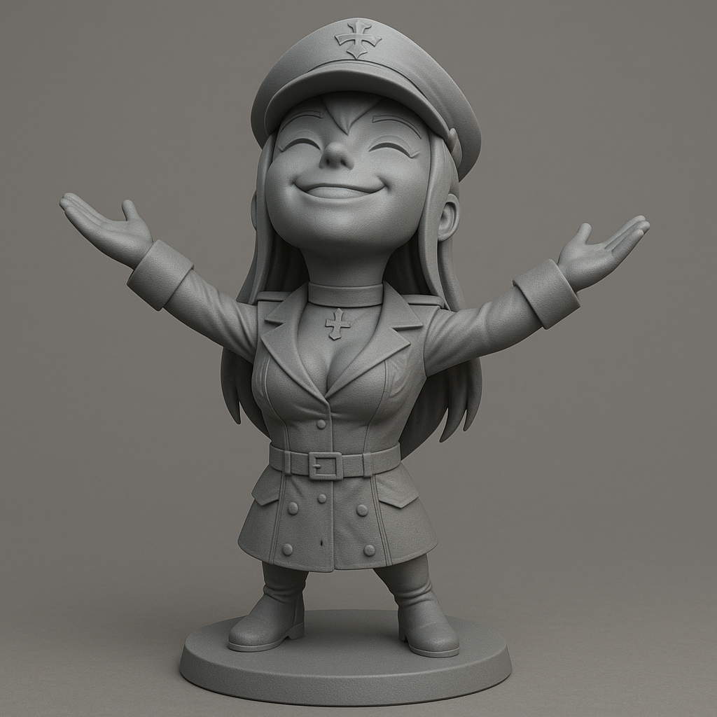 face anatomy 3d model-create 3d face model from photo_Charming Commander Figure for Your Collection