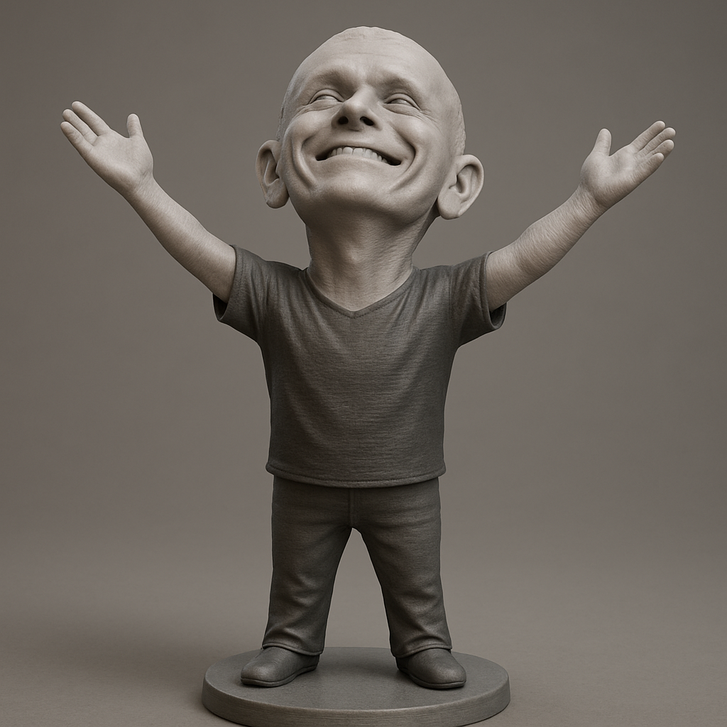 face anatomy 3d model-create 3d face model from photo_Joyful Spirit Figurine: Celebrate & Inspire