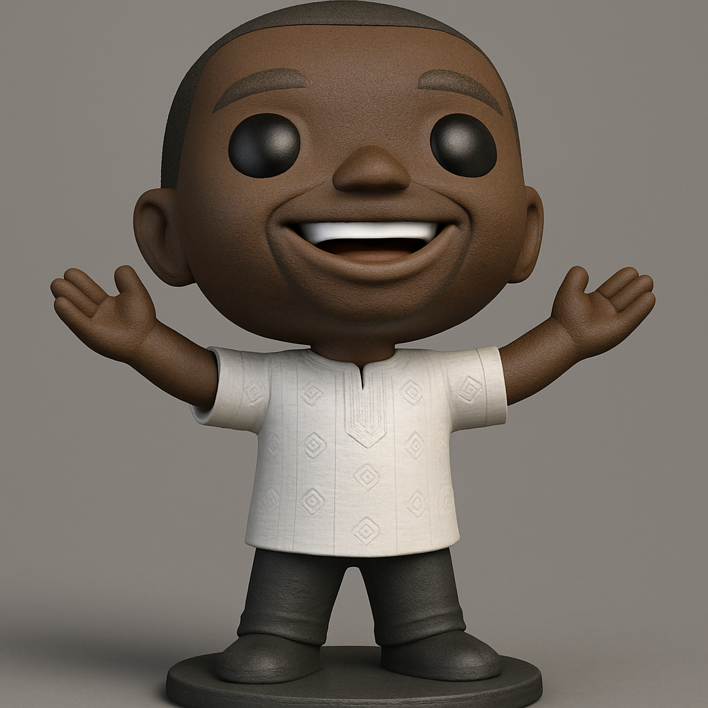 face anatomy 3d model-create 3d face model from photo_Joyful Welcoming Figure - Print Your Own Happy Buddy!