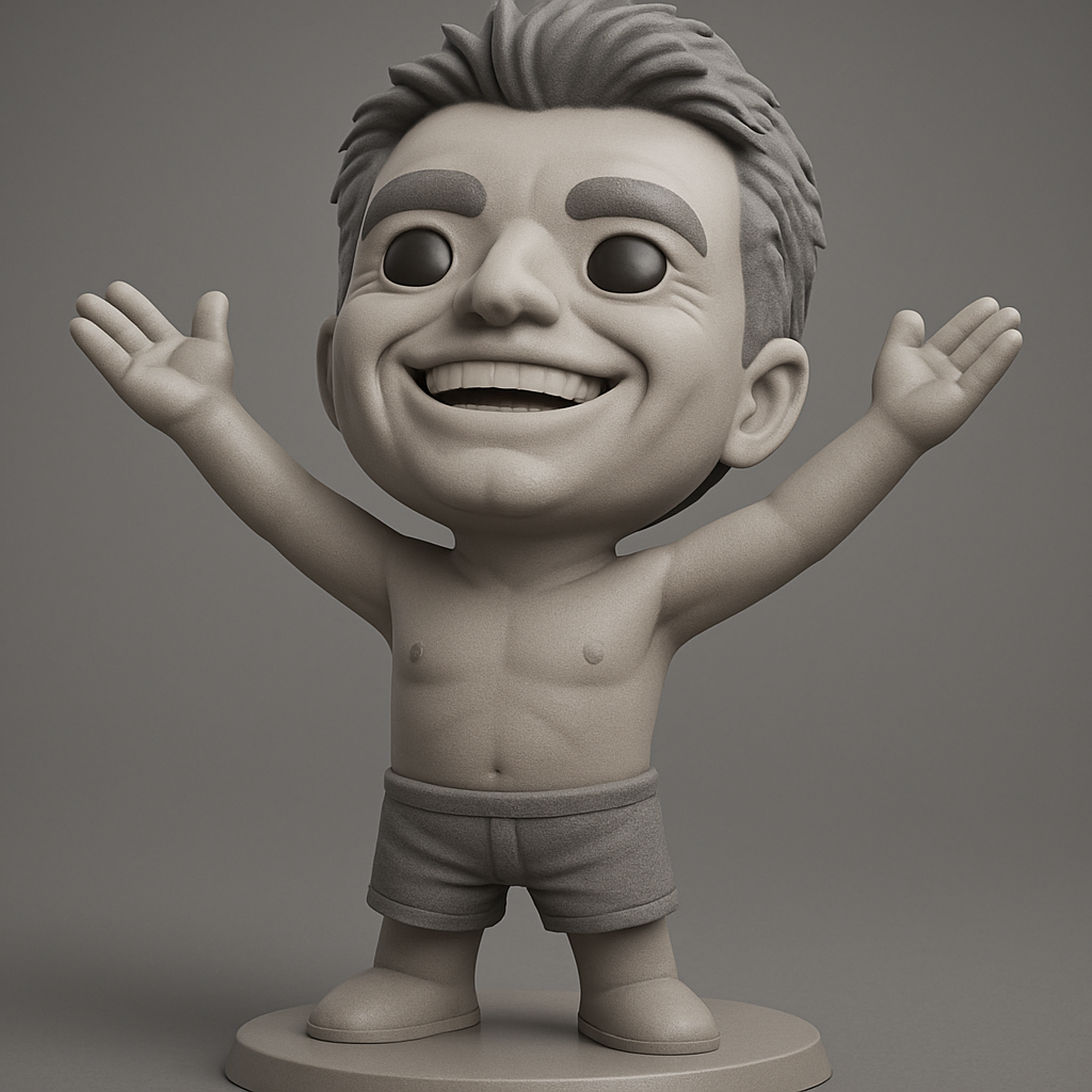 face to 3d model ai-3D portrait printing from photo_Smiling Chibi Figure: Bring Joy to Your Space!