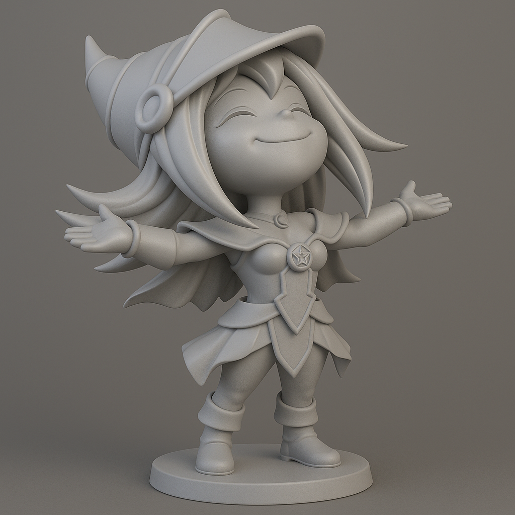 silhouette 3d printer maker-3d portrait printing_Charming Wizard Figurine for Your Collection