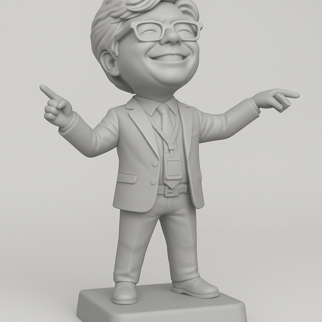 face anatomy 3d model-create 3d face model from photo_Cheerful Business Figure for 3D Printing