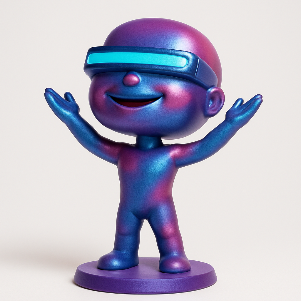 face anatomy 3d model-create 3d face model from photo_Metaverse Buddy VR Figurine - Joyful Tech Decor