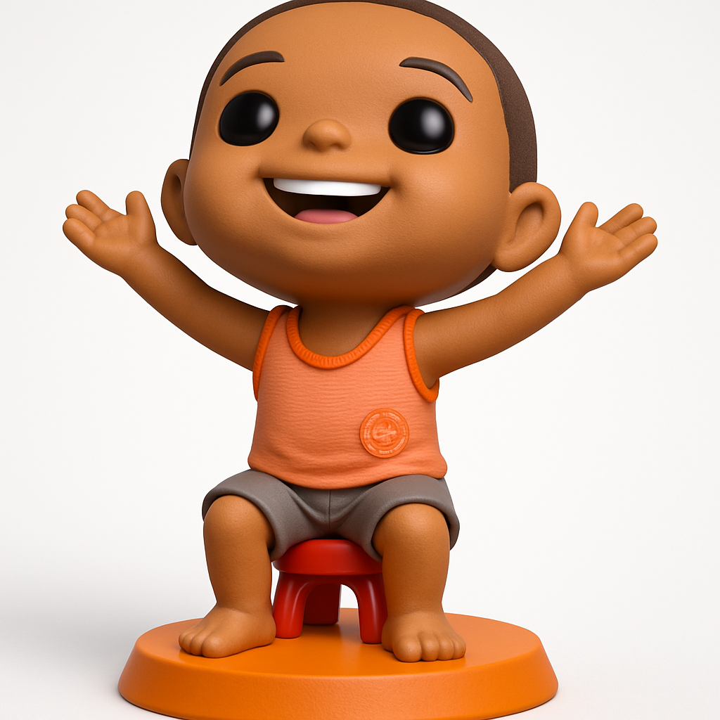 face anatomy 3d model-create 3d face model from photo_Joyful Little Boy Figurine