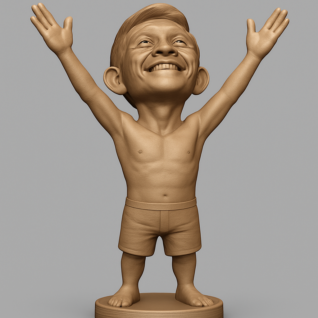face anatomy 3d model-create 3d face model from photo_Smiling Kid Trophy: A Symbol of Joy & Achievement