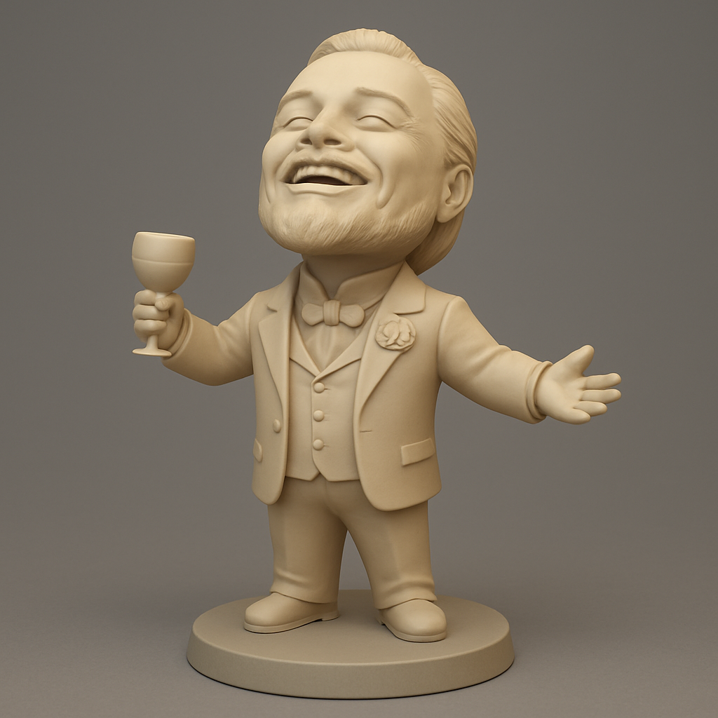 face to 3d model ai-3D portrait printing from photo_Celebratory Toast Bobblehead: A Joyful 3D Print!