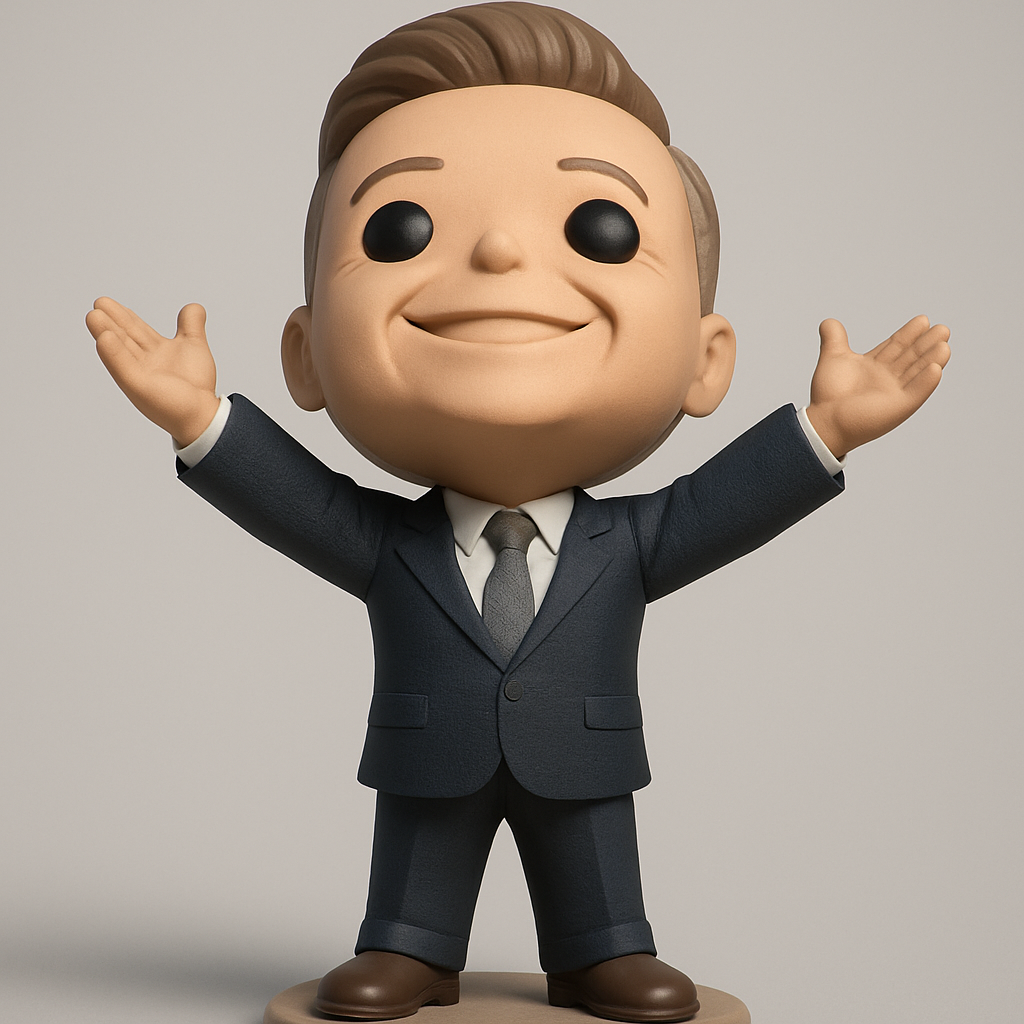 face anatomy 3d model-create 3d face model from photo_Welcoming Smile Desk Buddy Funko Style Figure
