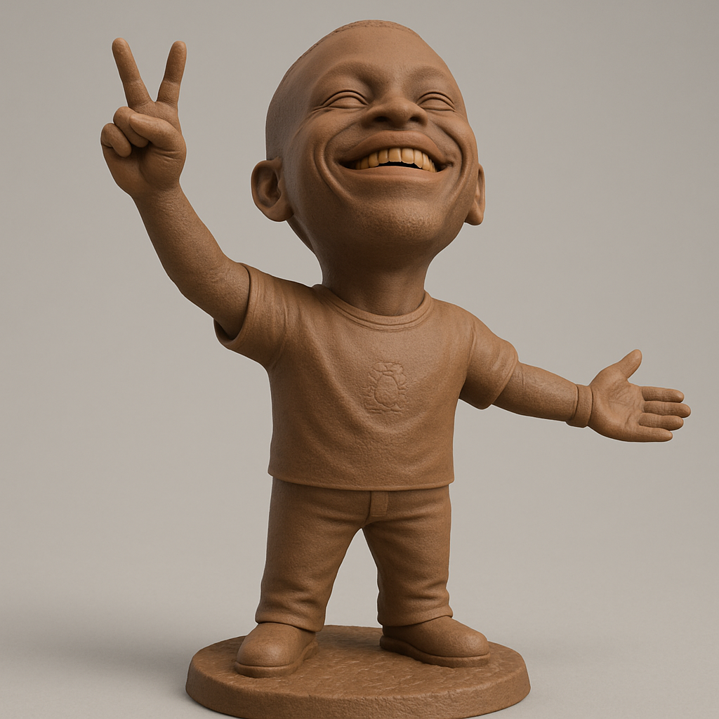 face anatomy 3d model-create 3d face model from photo_Joyful Child Figurine: Share Laughter & Peace
