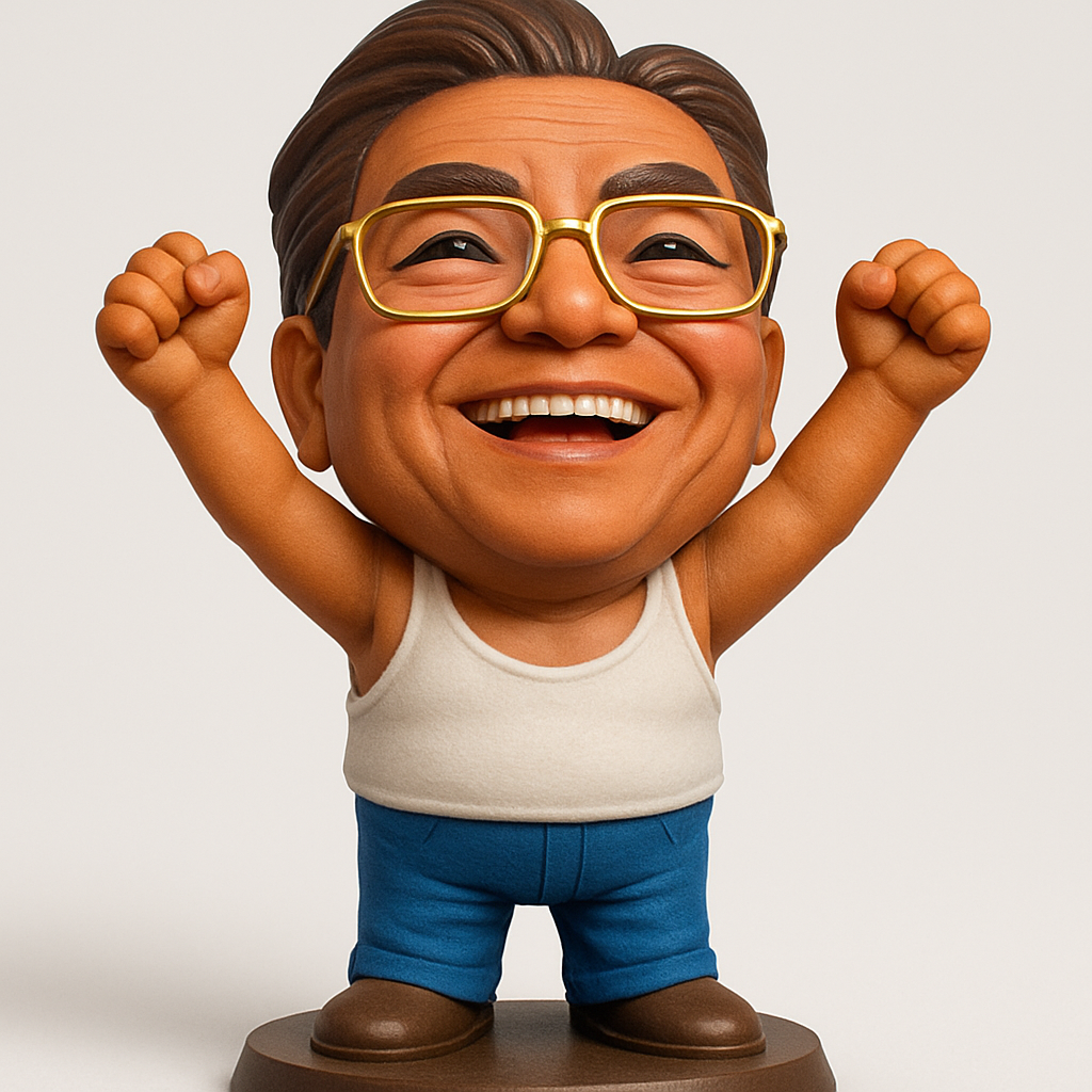 face to 3d model ai-3D portrait printing from photo_Optimistic Buddy Figurine: A Boost for Your Desk!